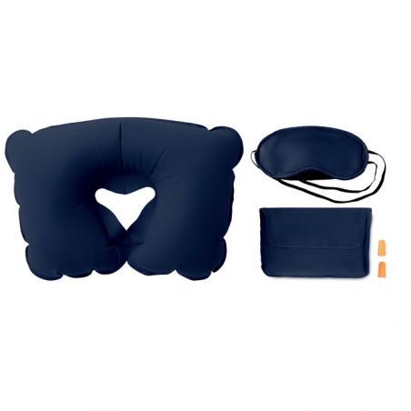 Seyahat Yastığı Uyku Gözlüğü Kulaklık Set