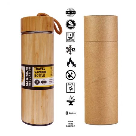 500ml Bambu & Çelik Termos