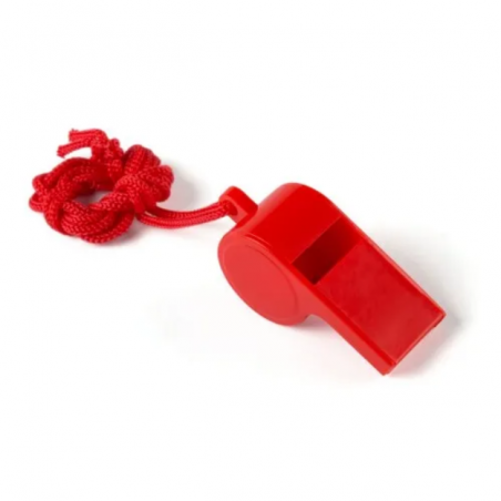 Red Whistle with String